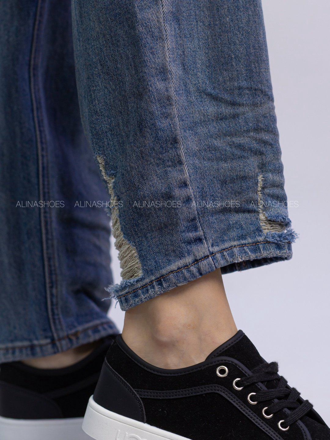 Джинсы прямые alinashoes голубой купить,NaN