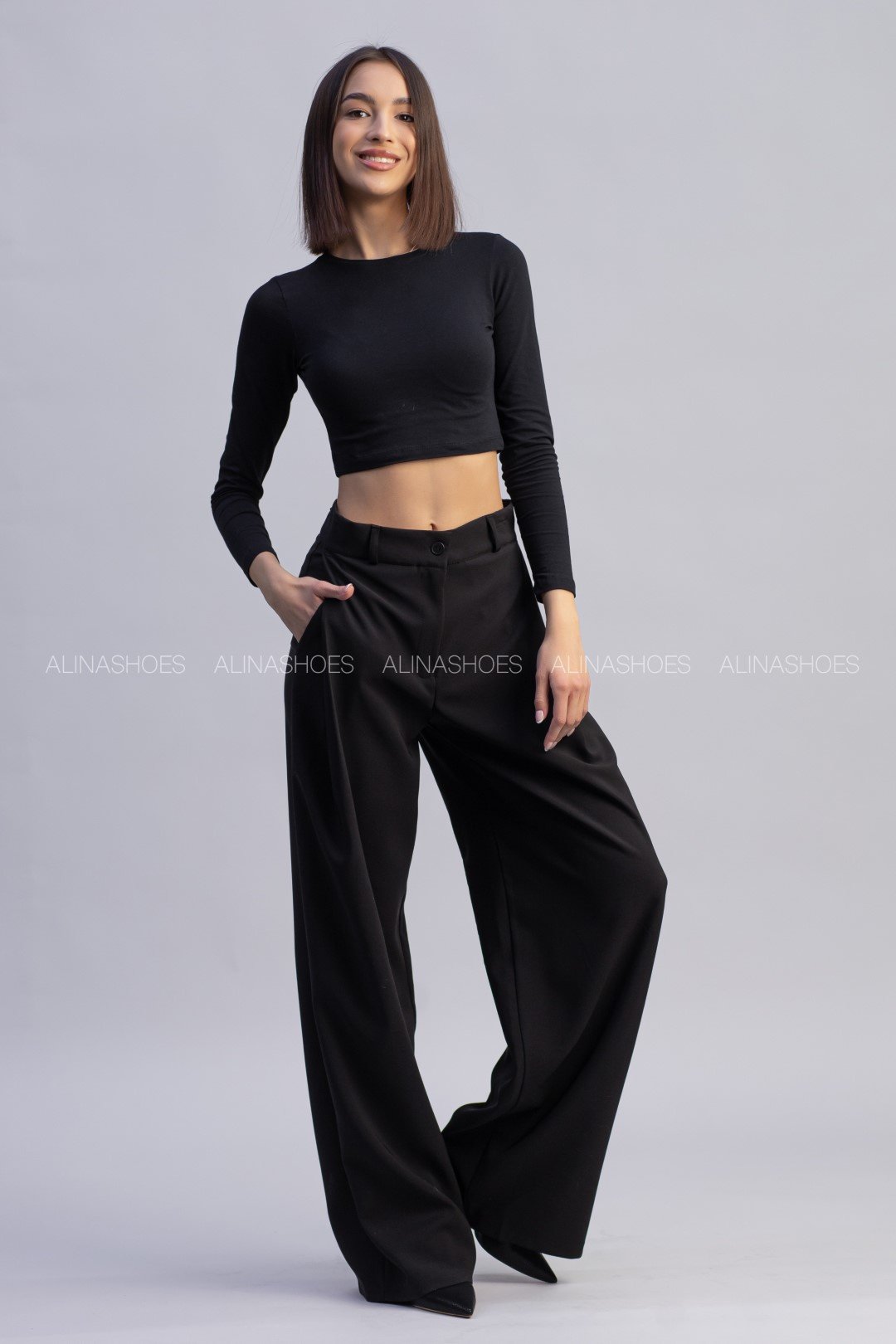 Повседневные брюки alinashoes черный купить,NaN
