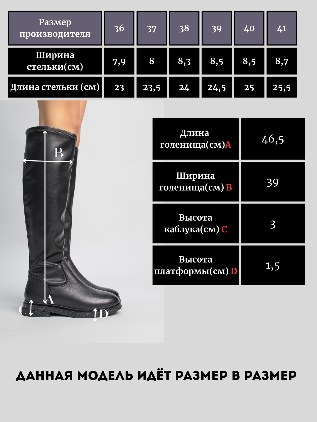 Сапоги alinashoes black 37 купить,NaN