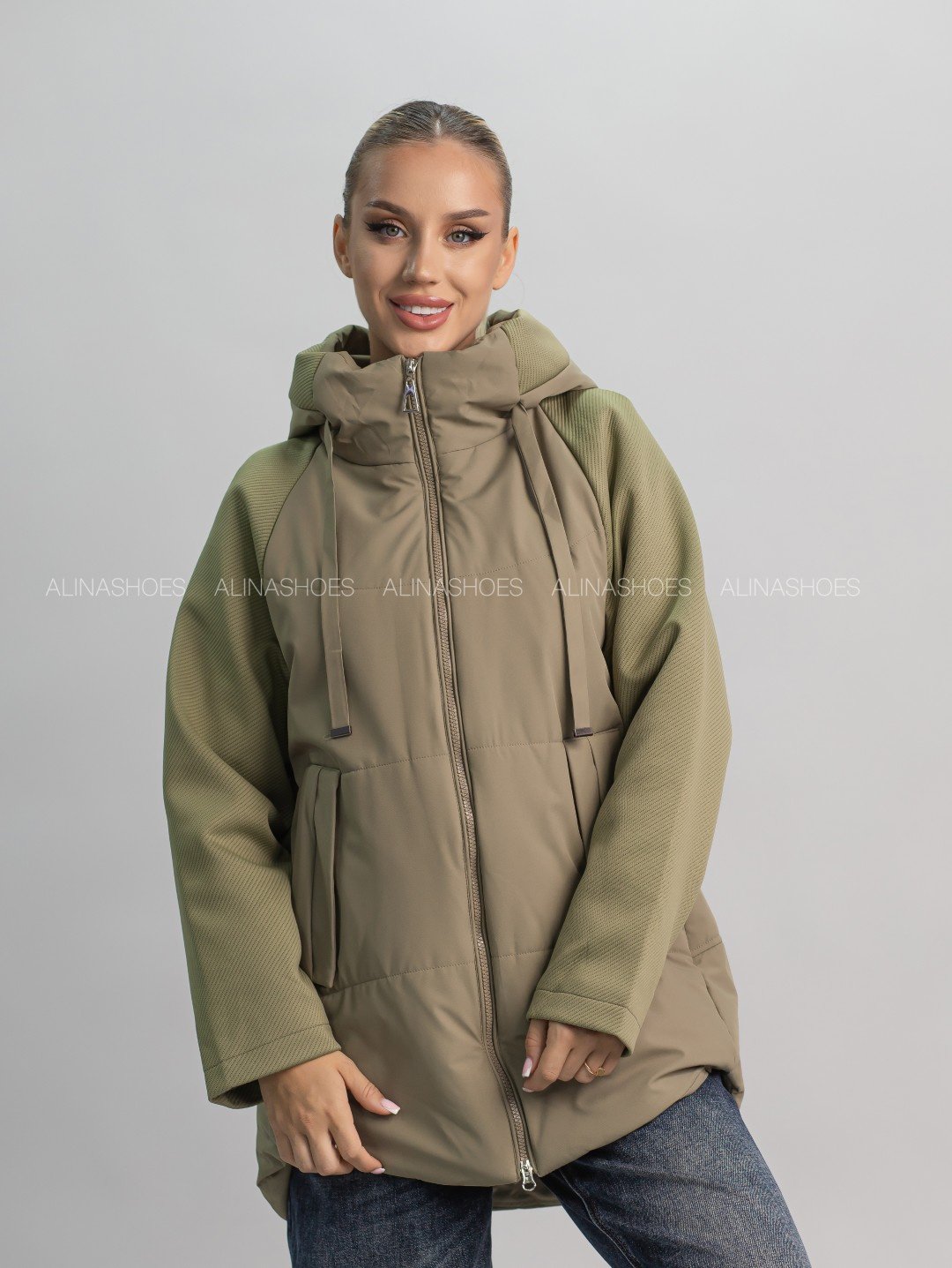 Зимняя куртка alinashoes хаки купить,NaN