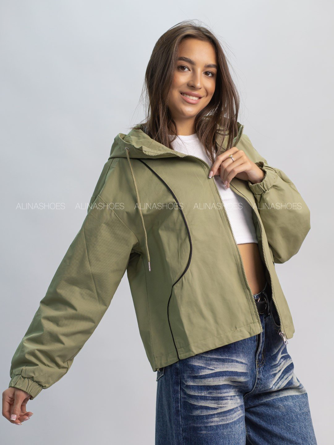 Ветровка alinashoes хаки купить,NaN