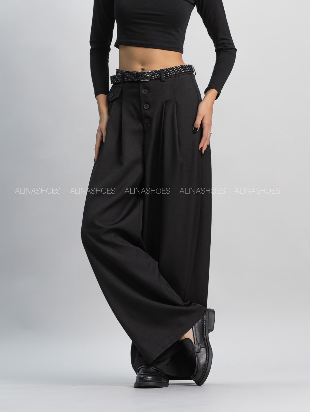 Палаццо alinashoes черный купить,NaN