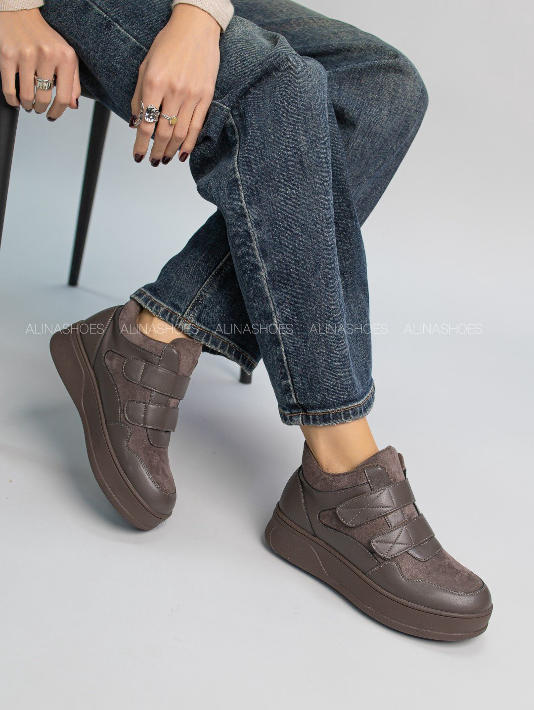 Кроссовки alinashoes коричневый купить,NaN