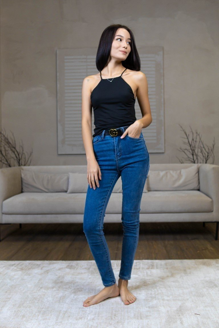 Джинсы скинни alinashoes голубой купить,NaN