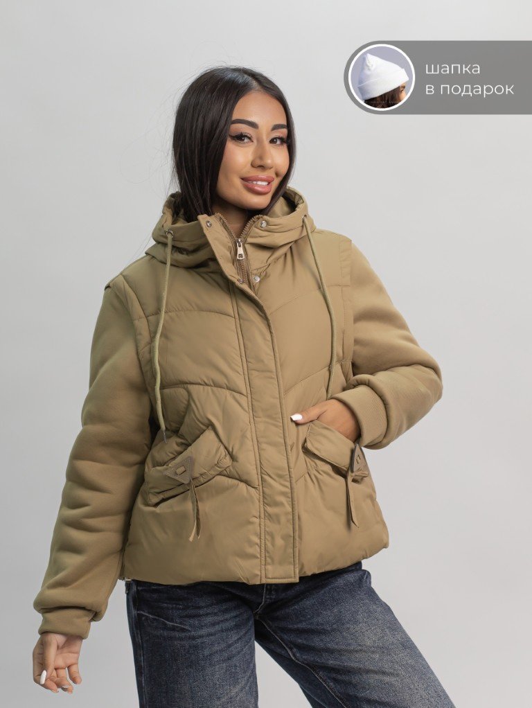 Демисезонная куртка alinashoes хаки купить,NaN