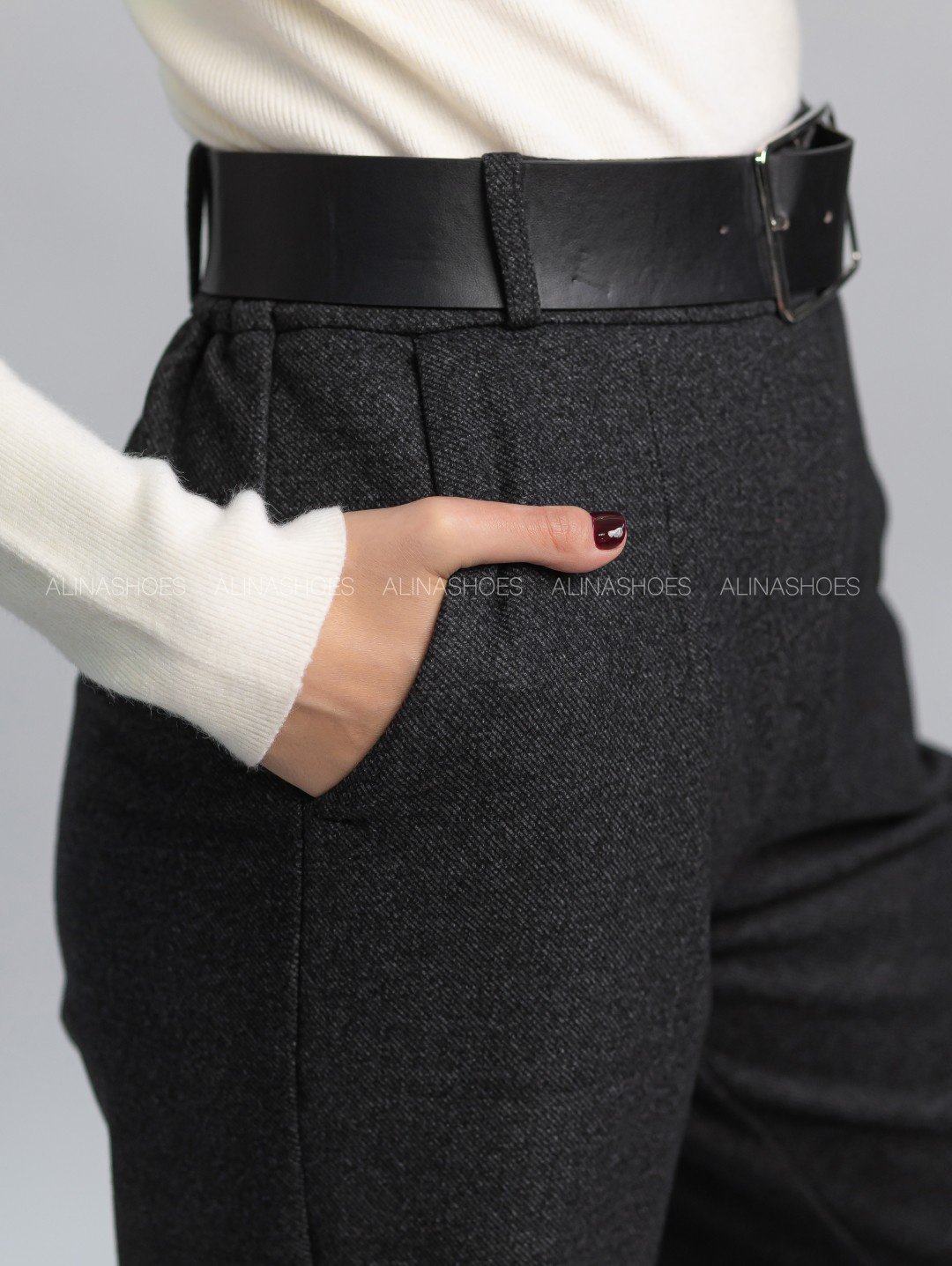 Повседневные брюки alinashoes серый купить,NaN