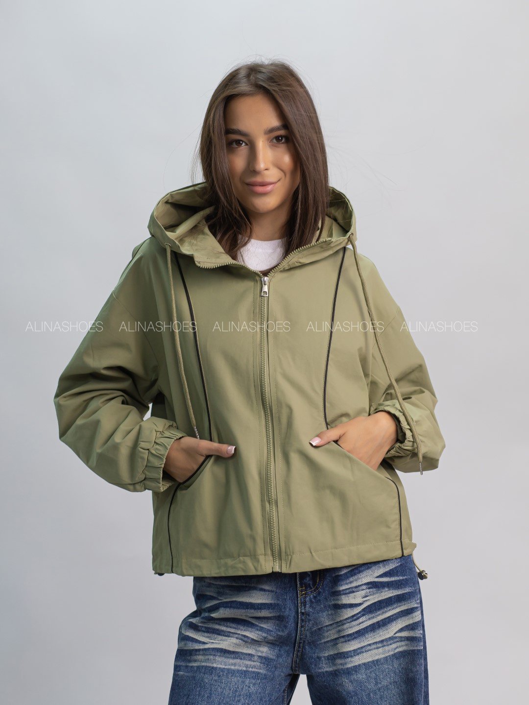 Ветровка alinashoes хаки купить,NaN