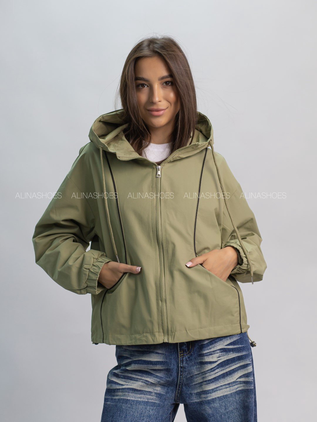 Ветровка alinashoes хаки купить,NaN