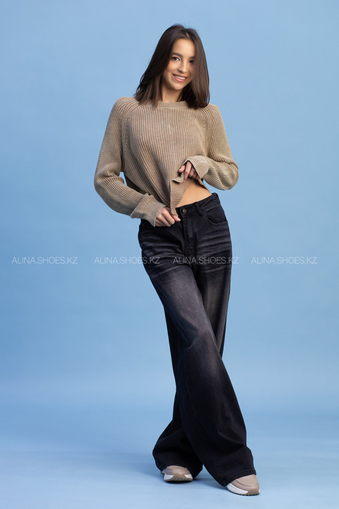 Джемпер alinashoes бежевый купить,NaN