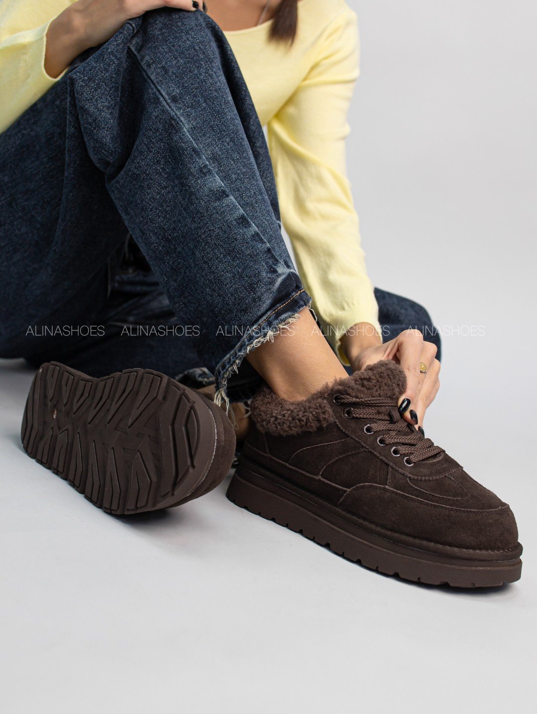 Кроссовки alinashoes коричневый купить,NaN