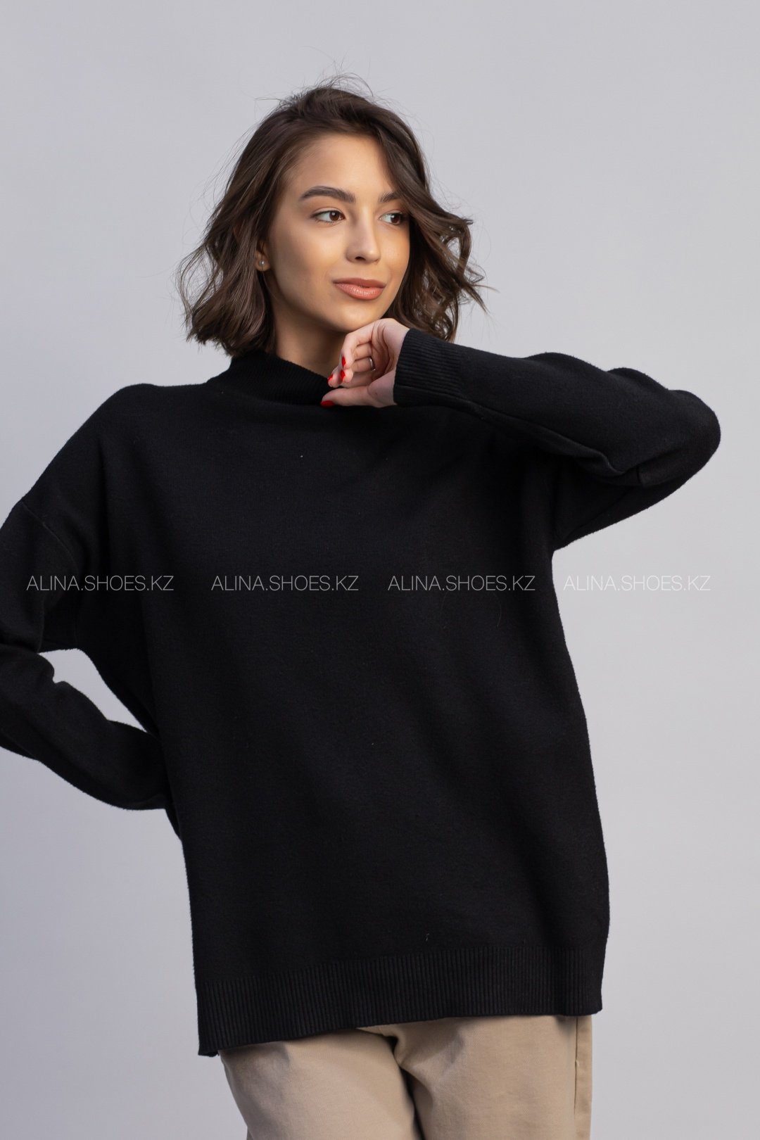 Свитер alinashoes черный купить,NaN