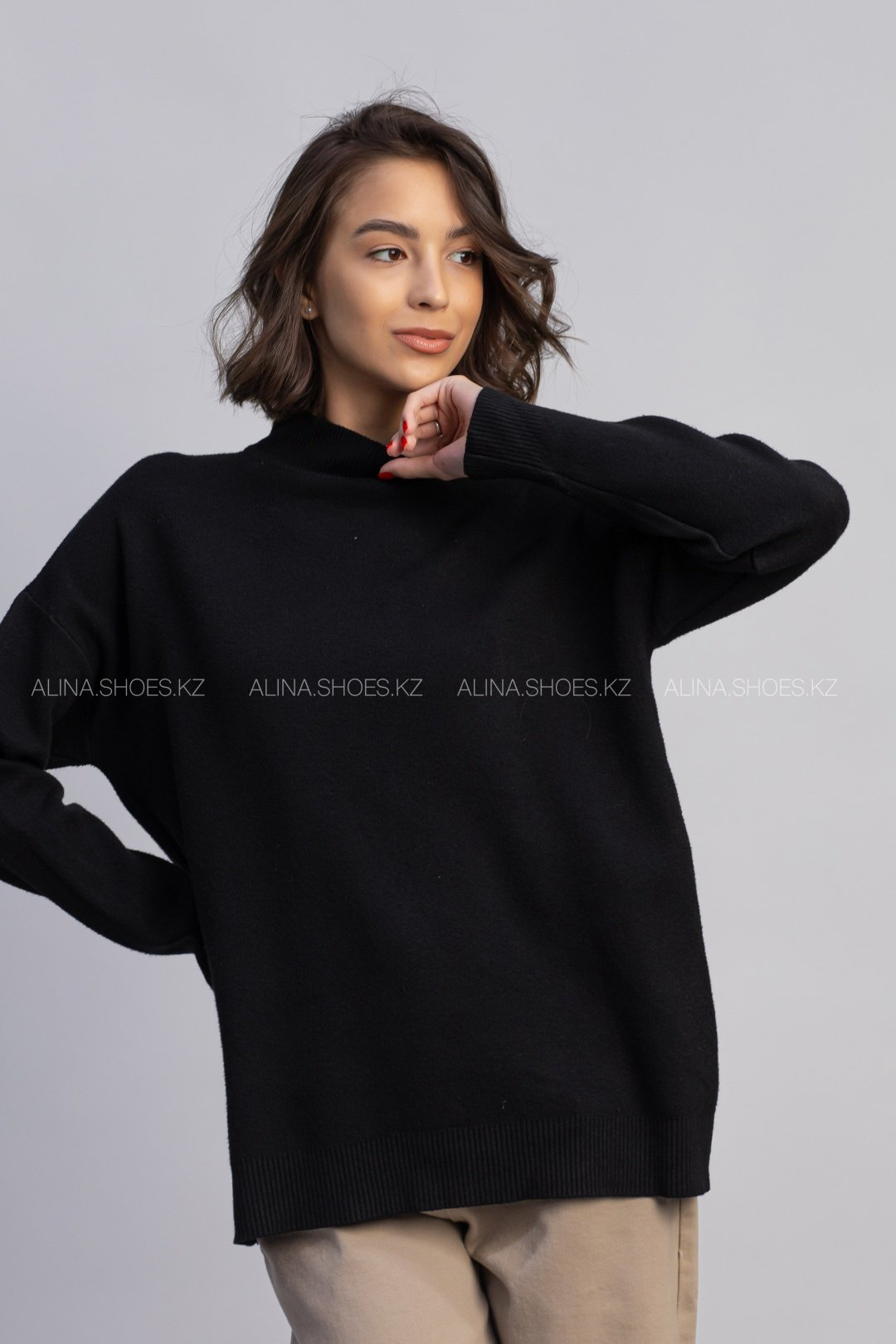 Свитер alinashoes черный купить,NaN