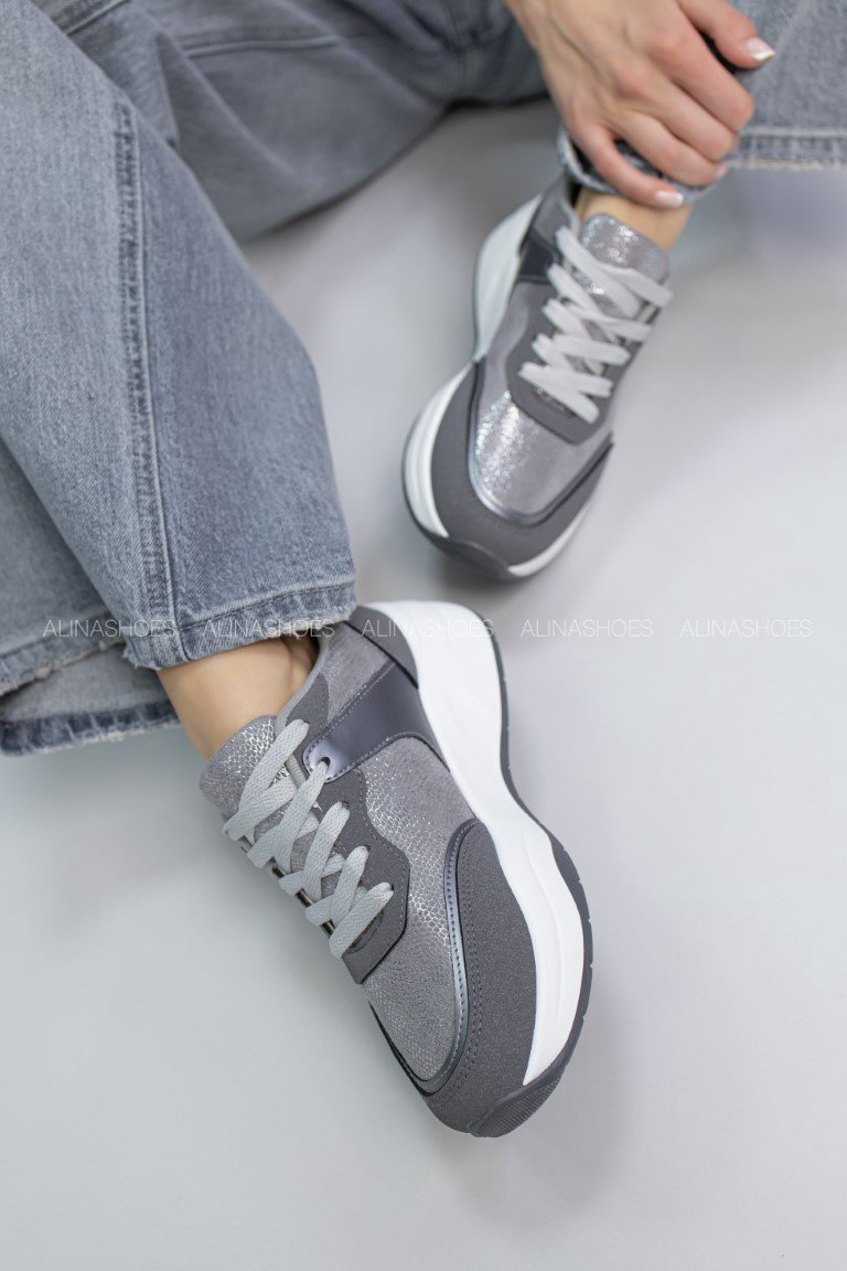 Кроссовки alinashoes серый купить,NaN