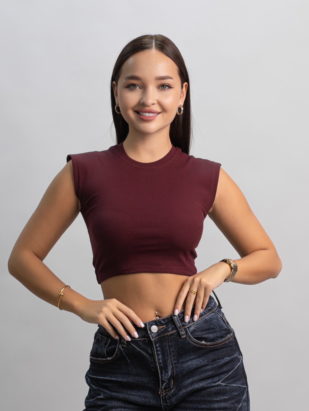 Топ alinashoes бордовый L купить,NaN