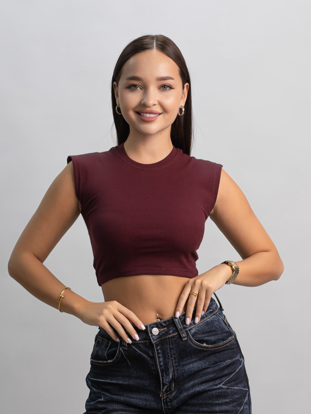 Топ alinashoes бордовый L купить,NaN