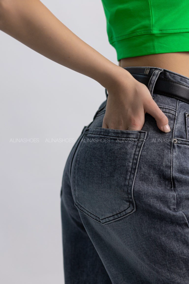 Джинсы прямые alinashoes серый купить,NaN