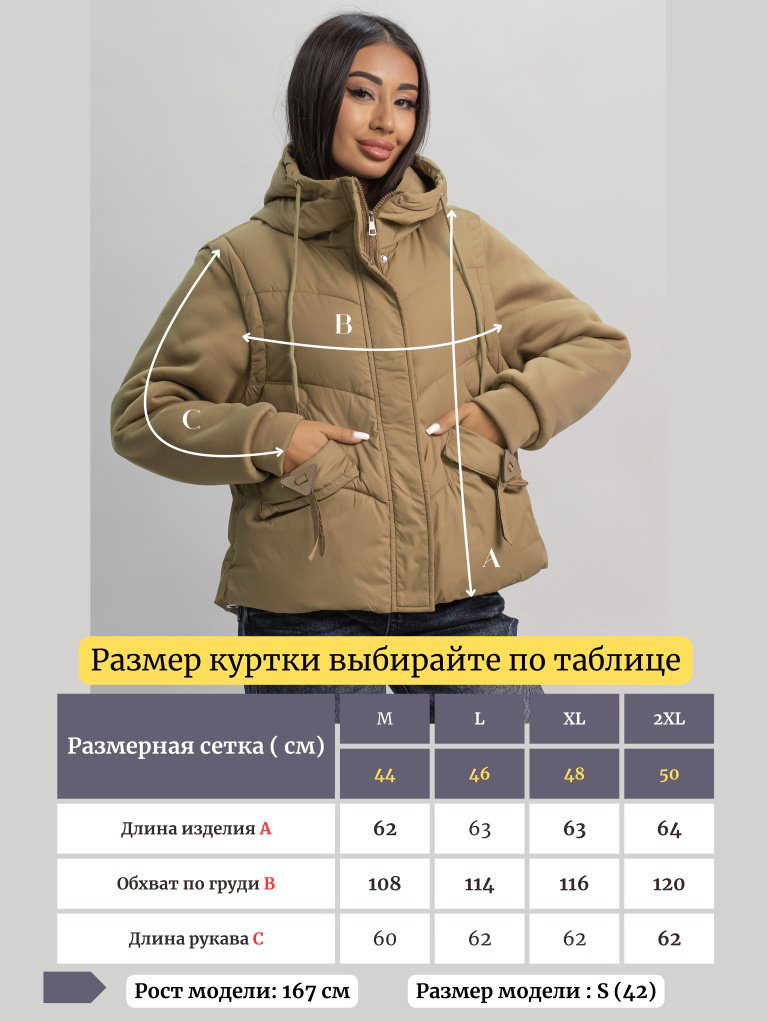 Демисезонная куртка alinashoes хаки купить,NaN