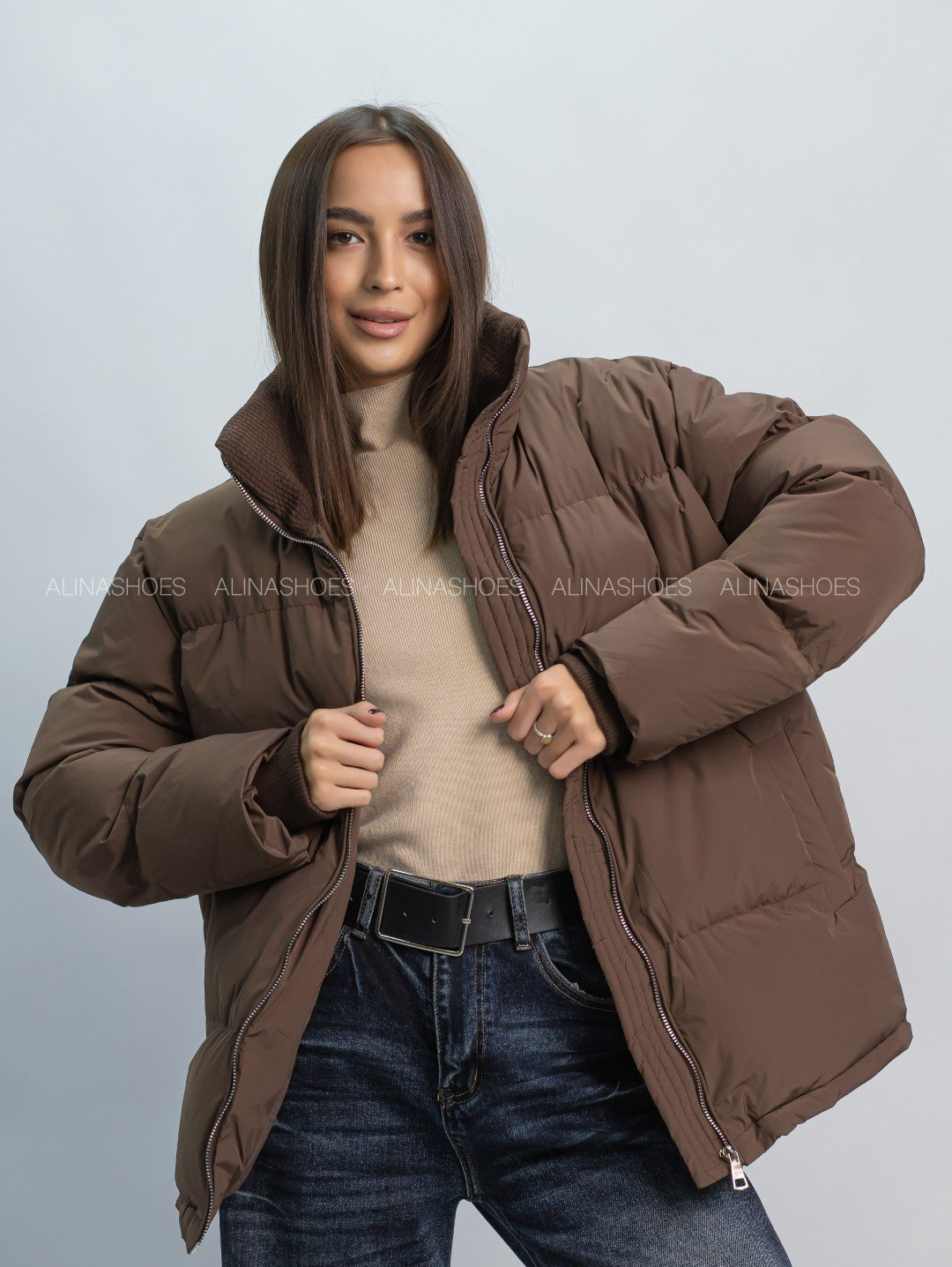 Демисезонная куртка alinashoes коричневый купить,NaN
