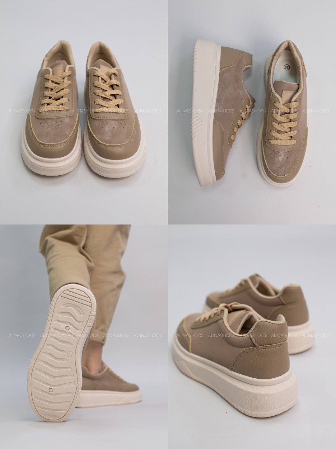 Кроссовки alinashoes бежевый купить,NaN