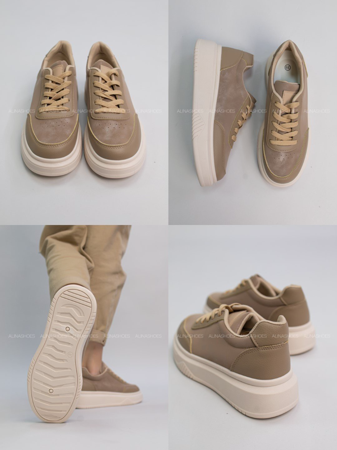 Кроссовки alinashoes бежевый купить,NaN