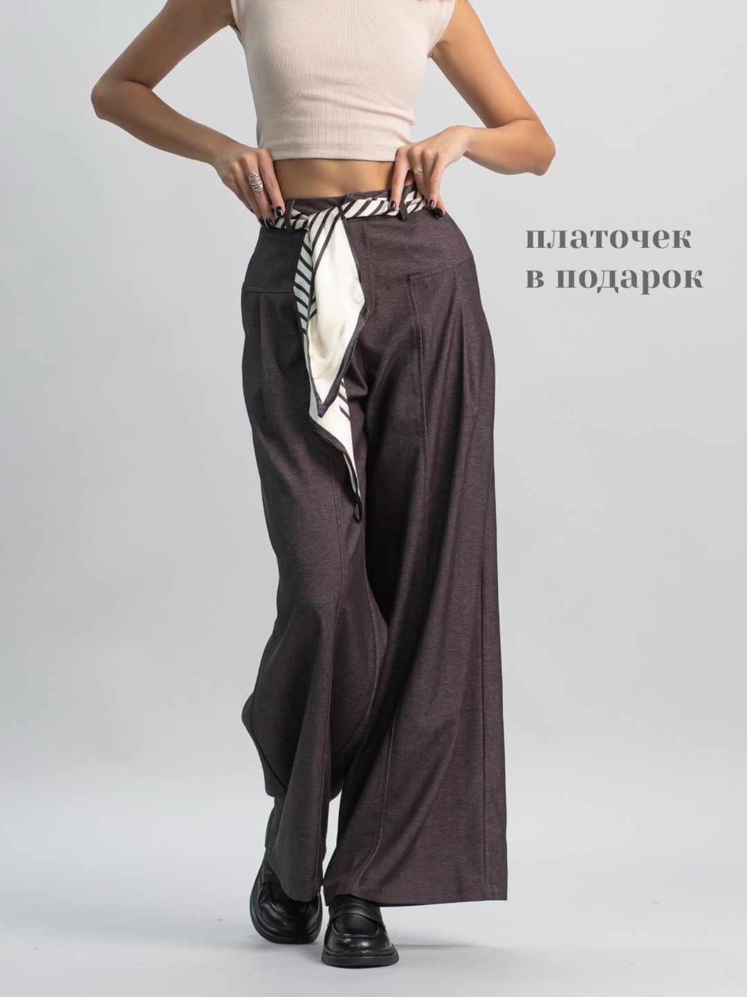 Палаццо alinashoes коричневый купить,NaN