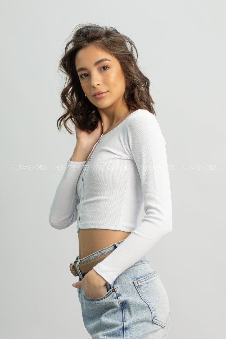 Лонгслив alinashoes без принта белый XL купить,NaN