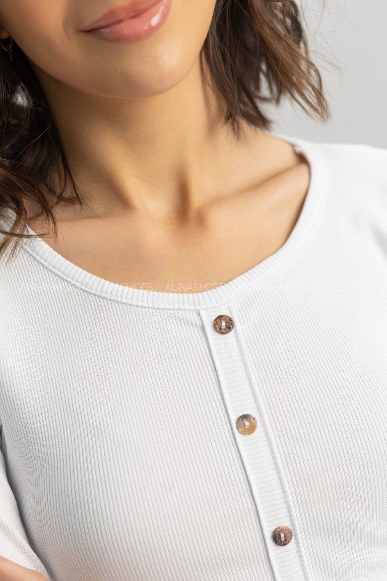 Лонгслив alinashoes без принта белый XL купить,NaN