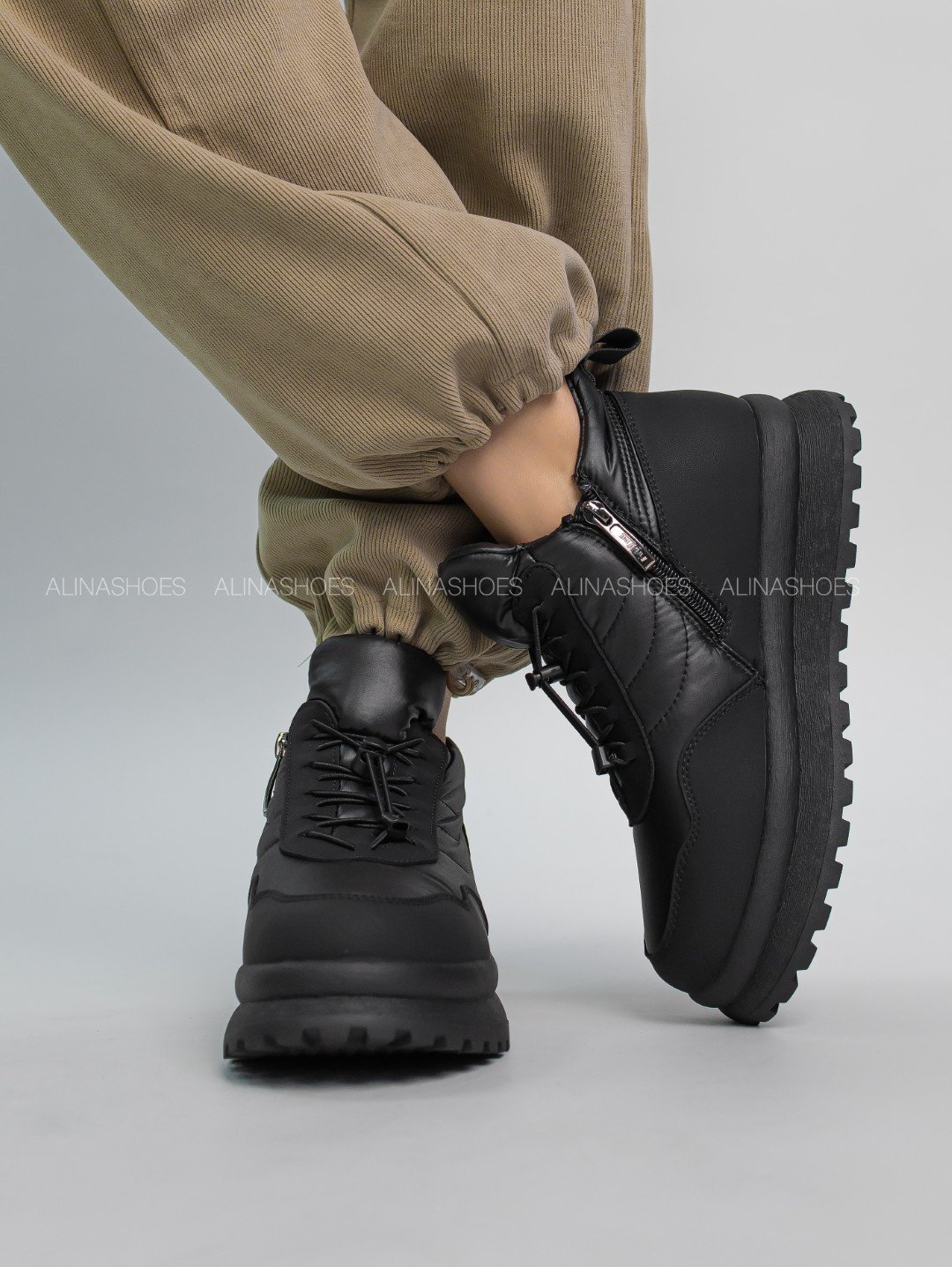 Дутики alinashoes черный купить,NaN