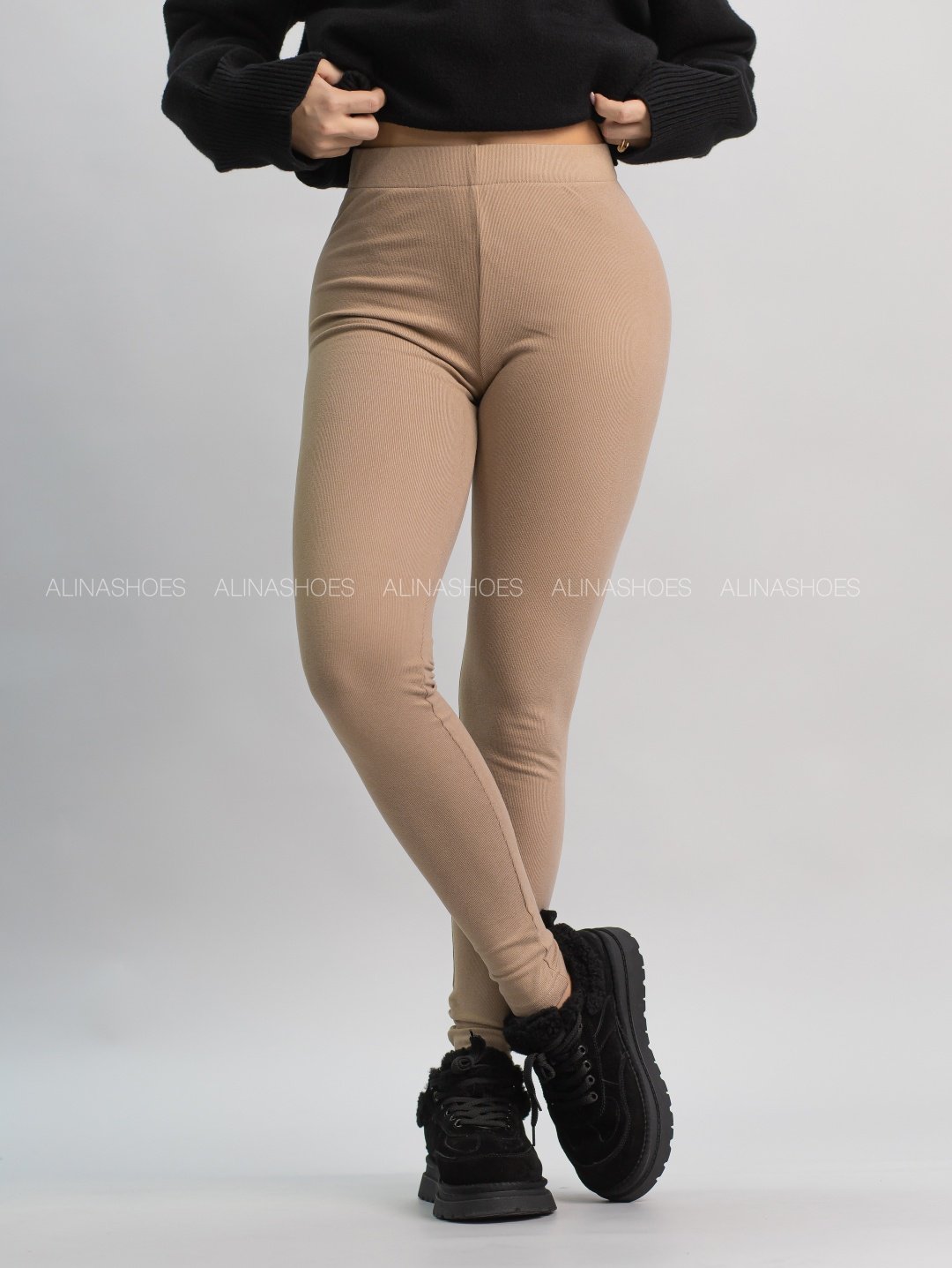 Леггинсы alinashoes бежевый купить,NaN