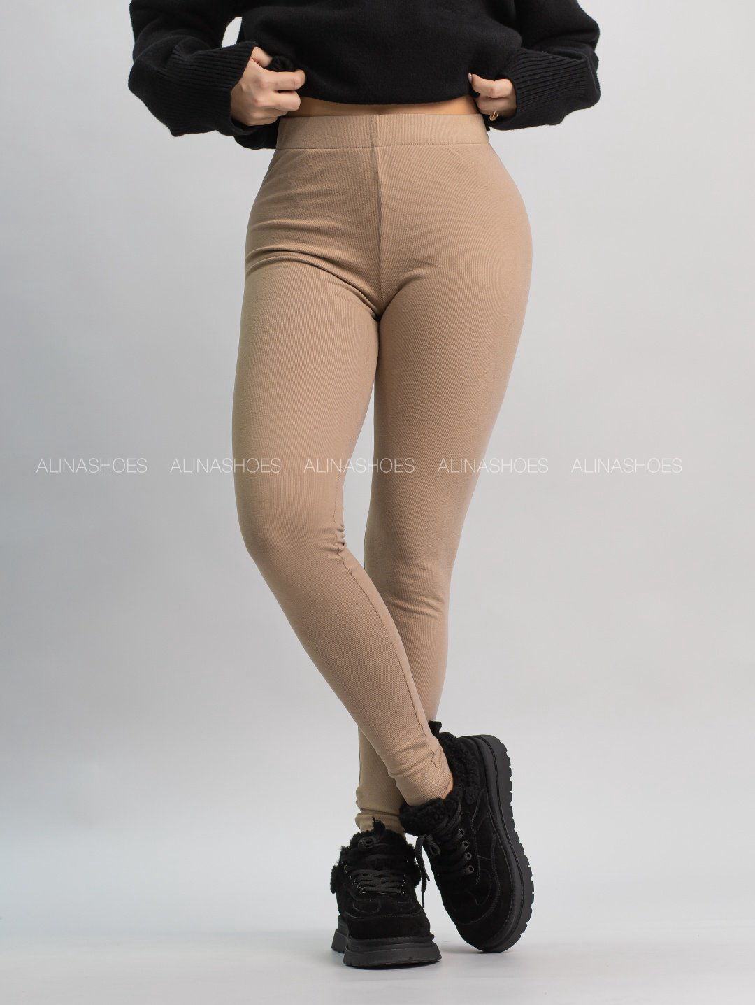 Леггинсы alinashoes бежевый купить,NaN