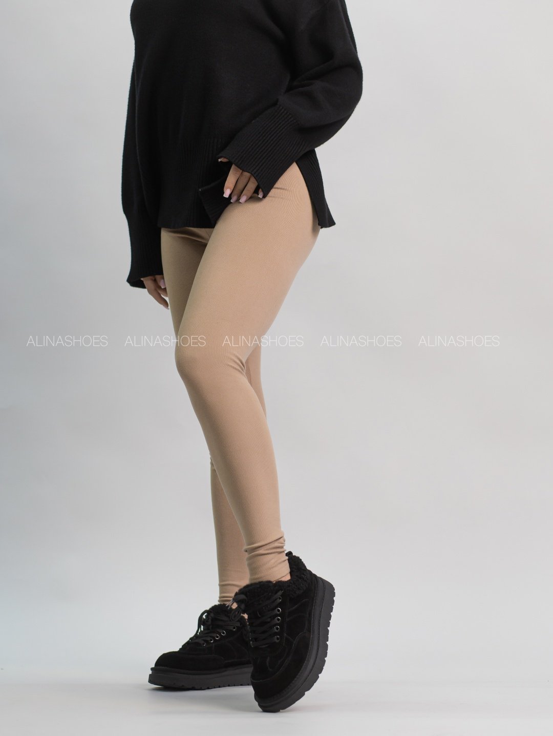 Леггинсы alinashoes бежевый купить,NaN