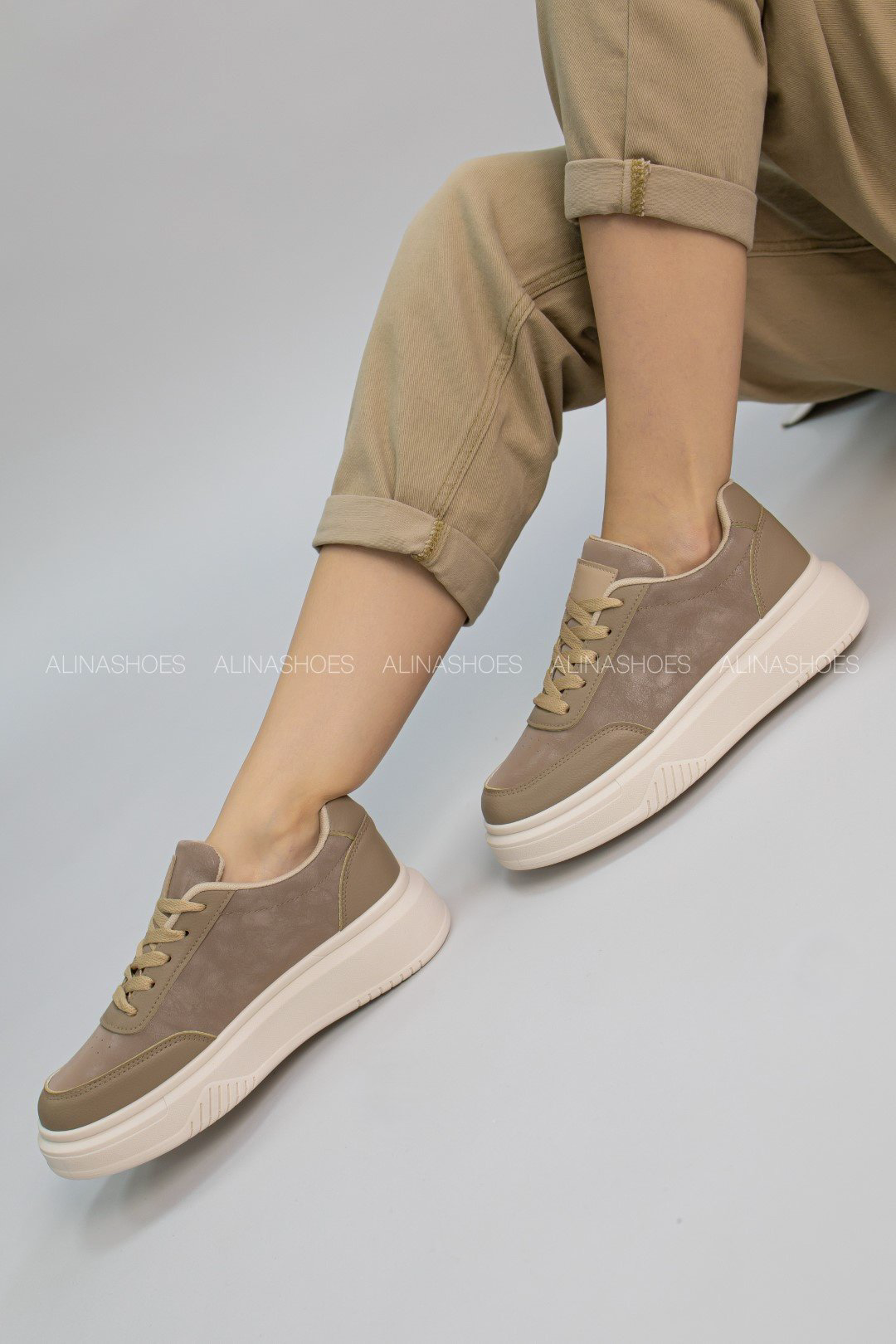 Кроссовки alinashoes бежевый купить,NaN