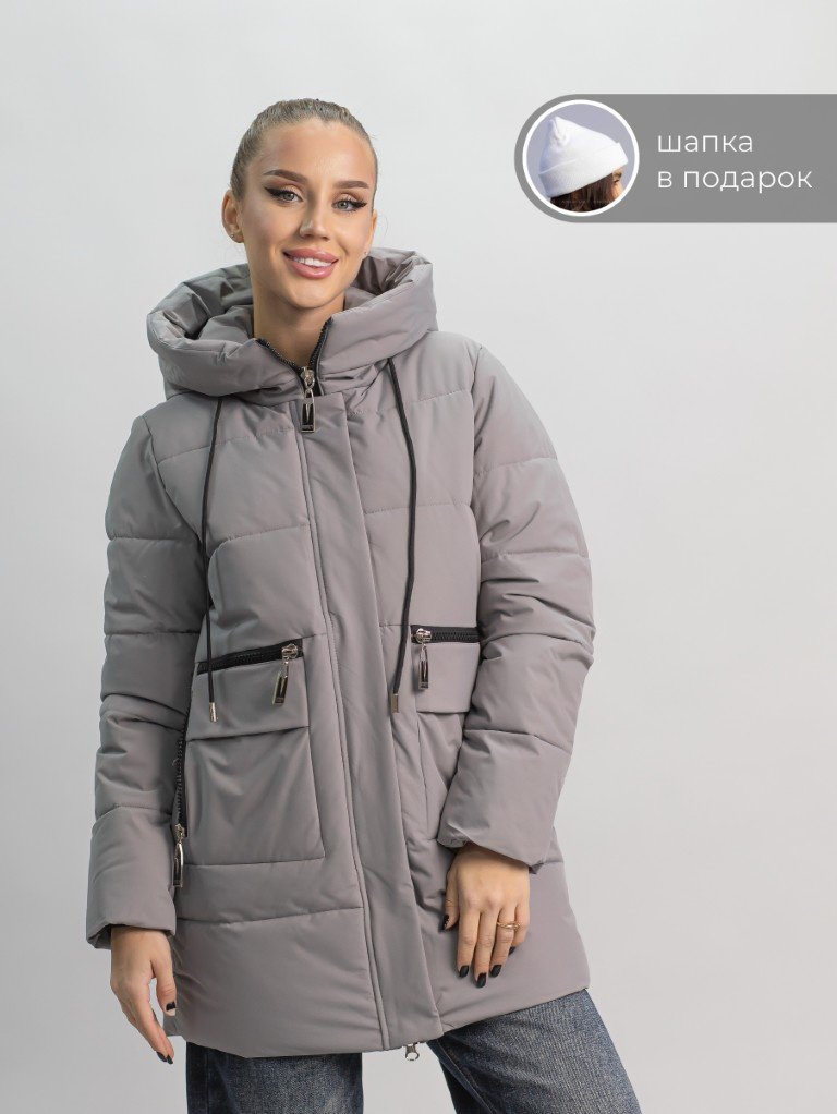 Зимняя куртка alinashoes серый купить,NaN