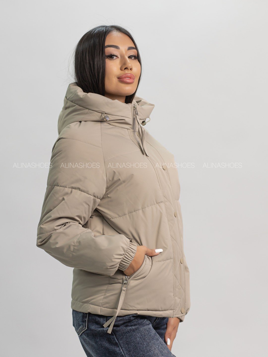 Демисезонная куртка alinashoes хаки купить,NaN