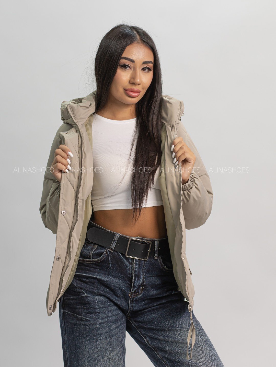 Демисезонная куртка alinashoes хаки купить,NaN