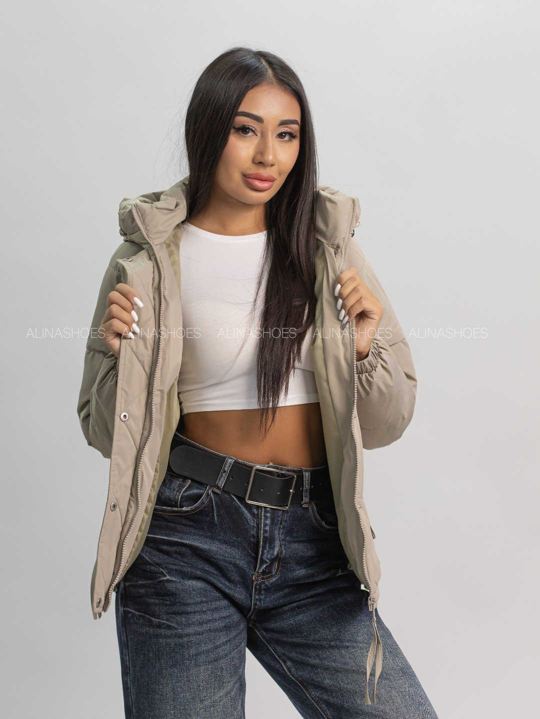 Демисезонная куртка alinashoes хаки купить,NaN