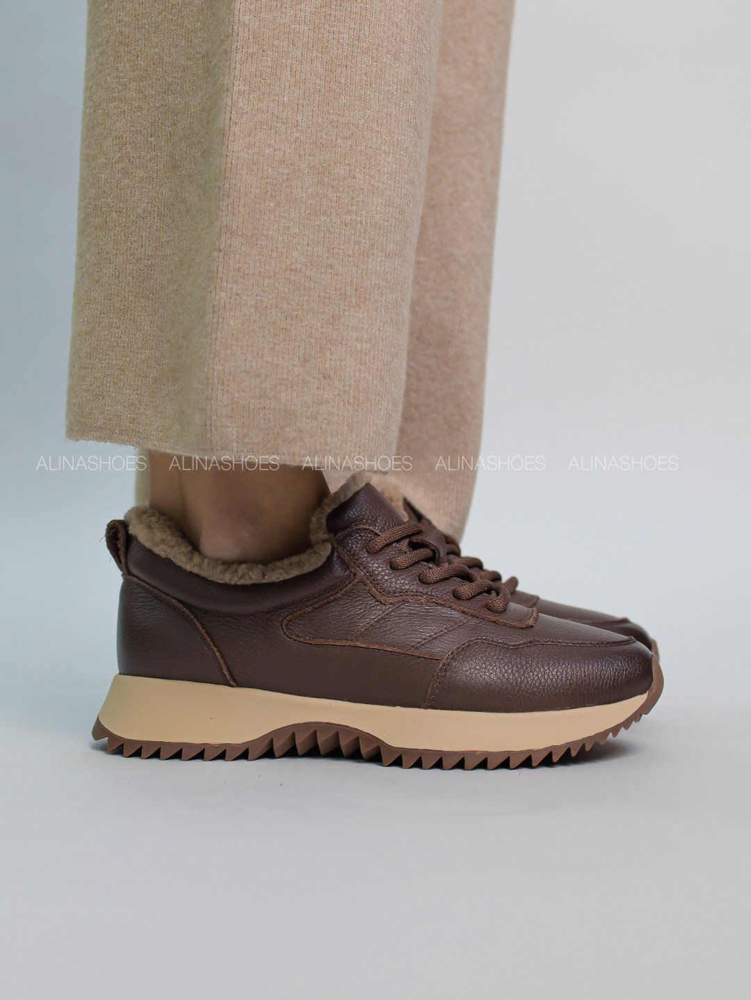 Кроссовки alinashoes коричневый купить,NaN