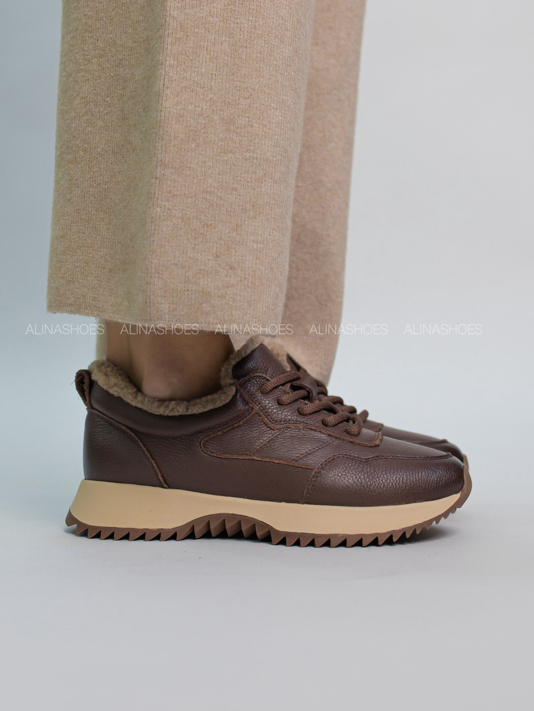 Кроссовки alinashoes коричневый купить,NaN