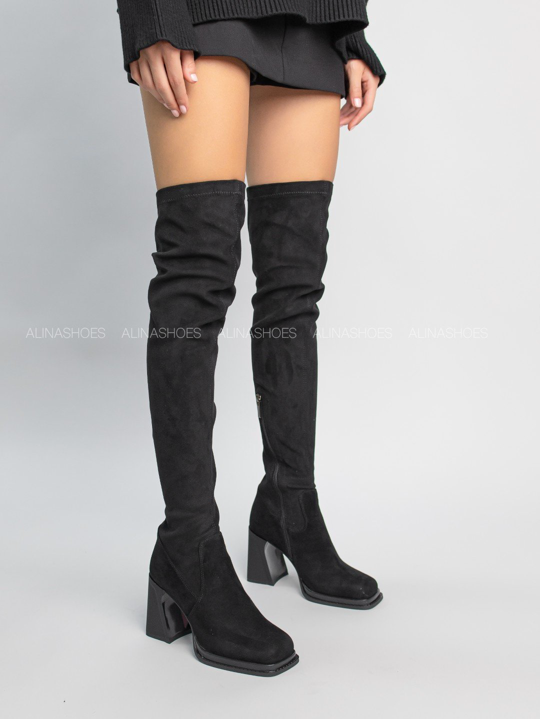 Ботфорты alinashoes black 37 купить,NaN