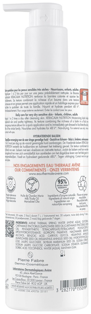 Avene XeraCalm Nutrition бальзам питательный для тела 400 мл купить,NaN