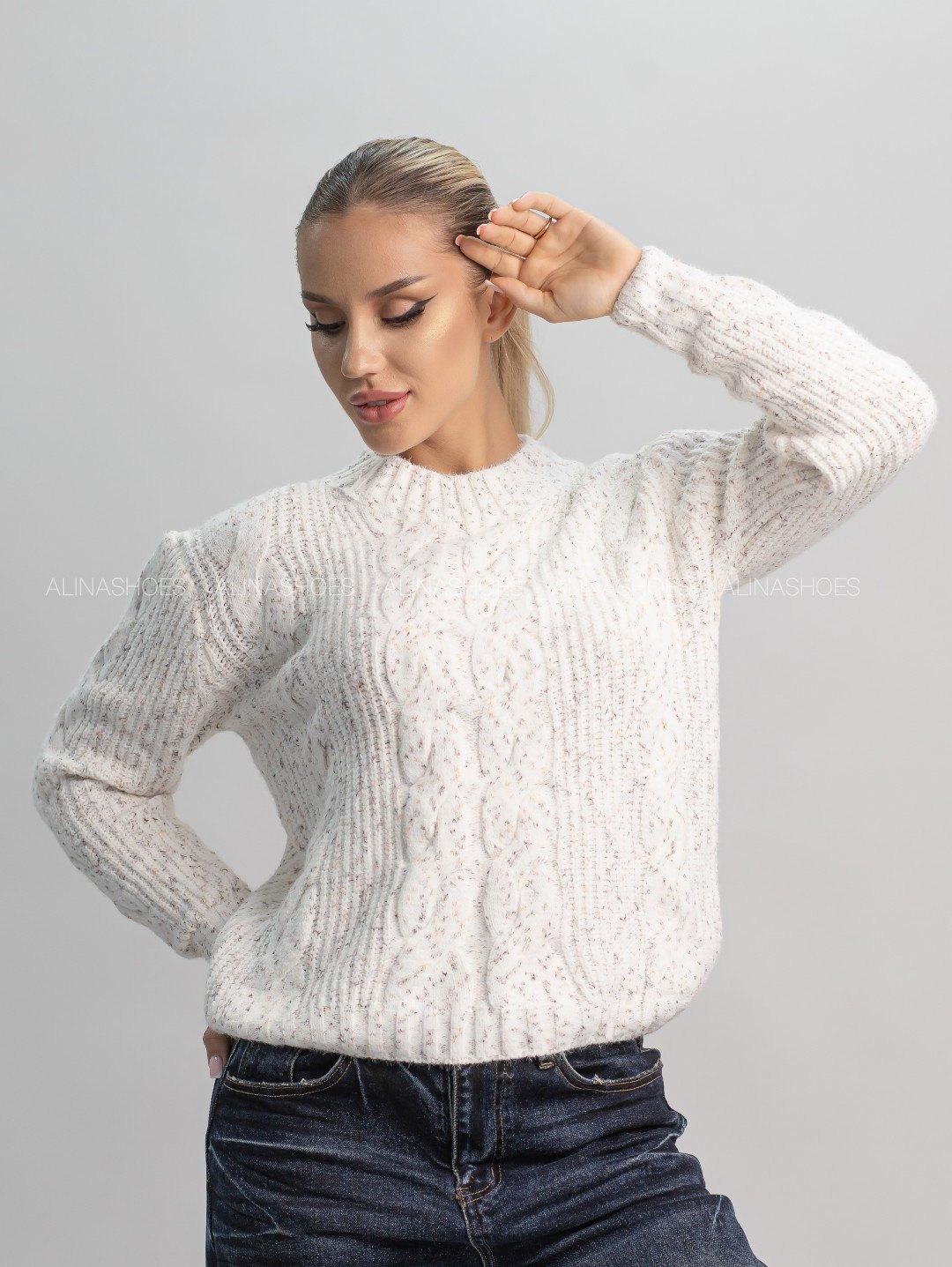 Джемпер alinashoes белый купить,NaN