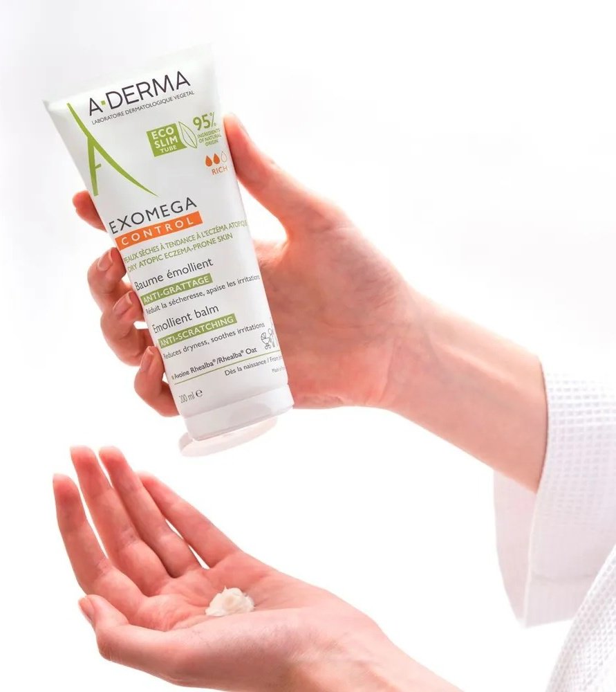 A-DERMA Exomega Control Emollient бальзам для тела 200 мл купить,NaN