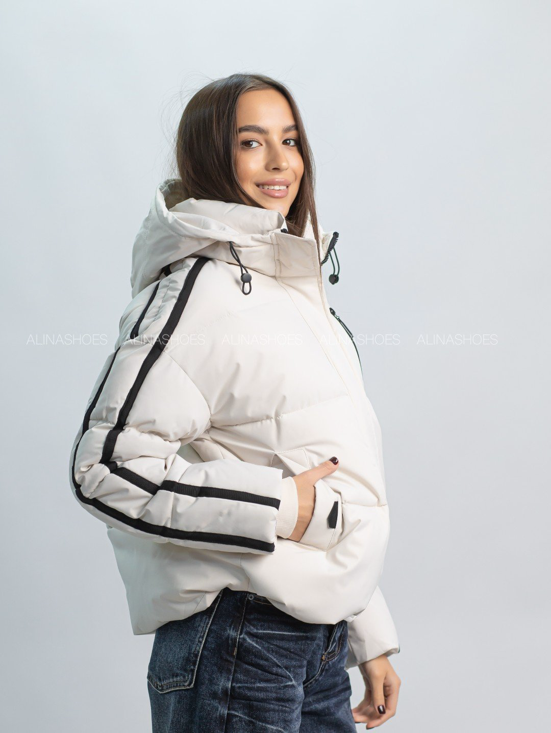 Зимняя куртка alinashoes бежевый купить,NaN