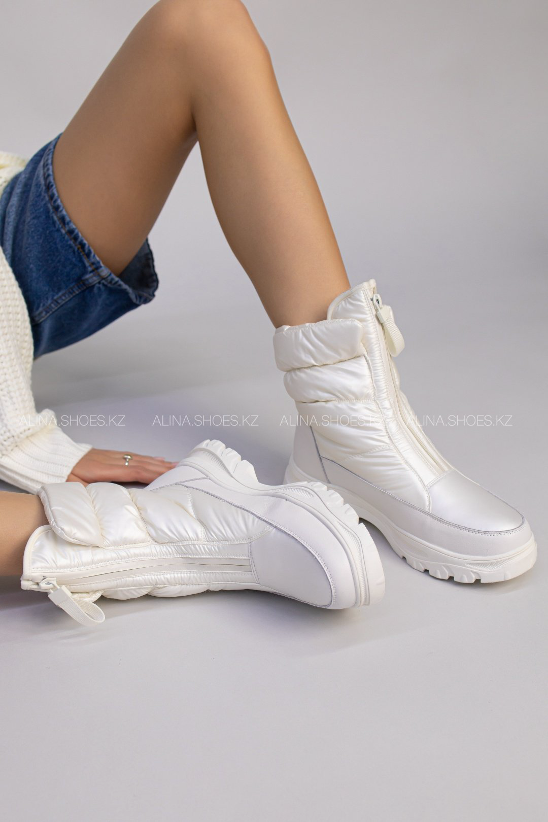 Дутики alinashoes белый купить,NaN