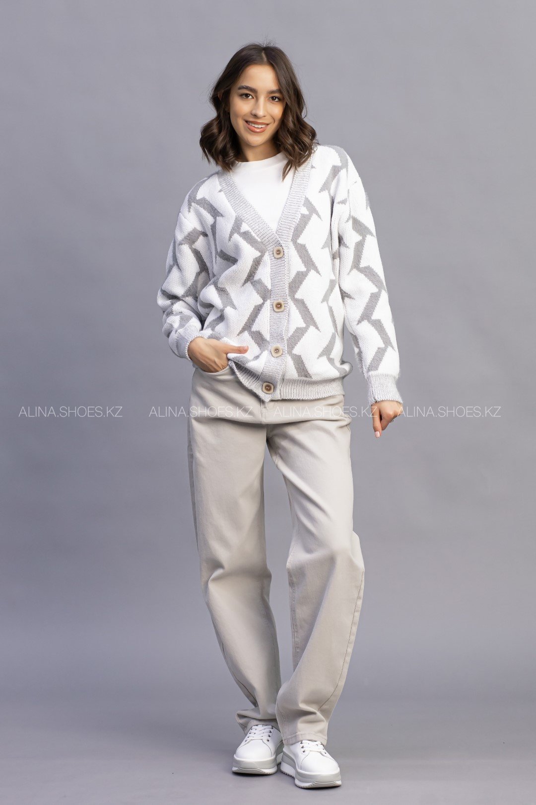 Кардиган alinashoes серый купить,NaN