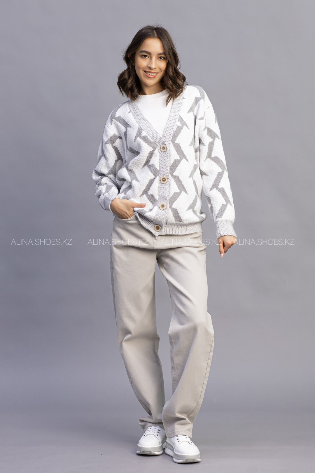 Кардиган alinashoes серый купить,NaN