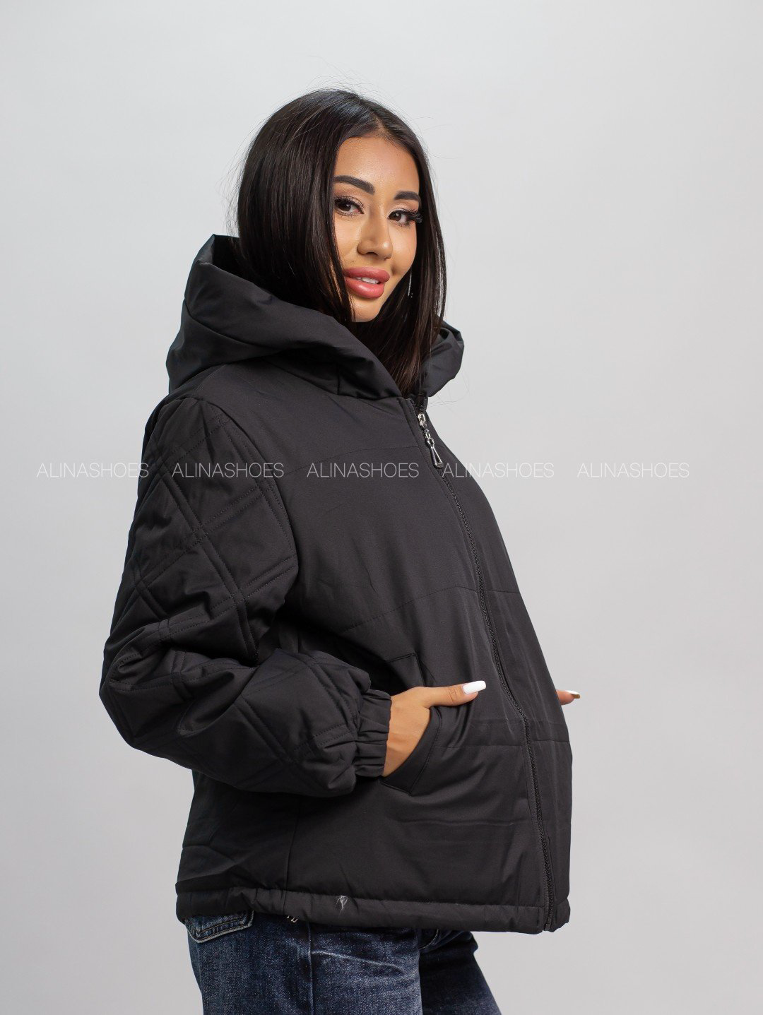 Демисезонная куртка alinashoes черный купить,NaN