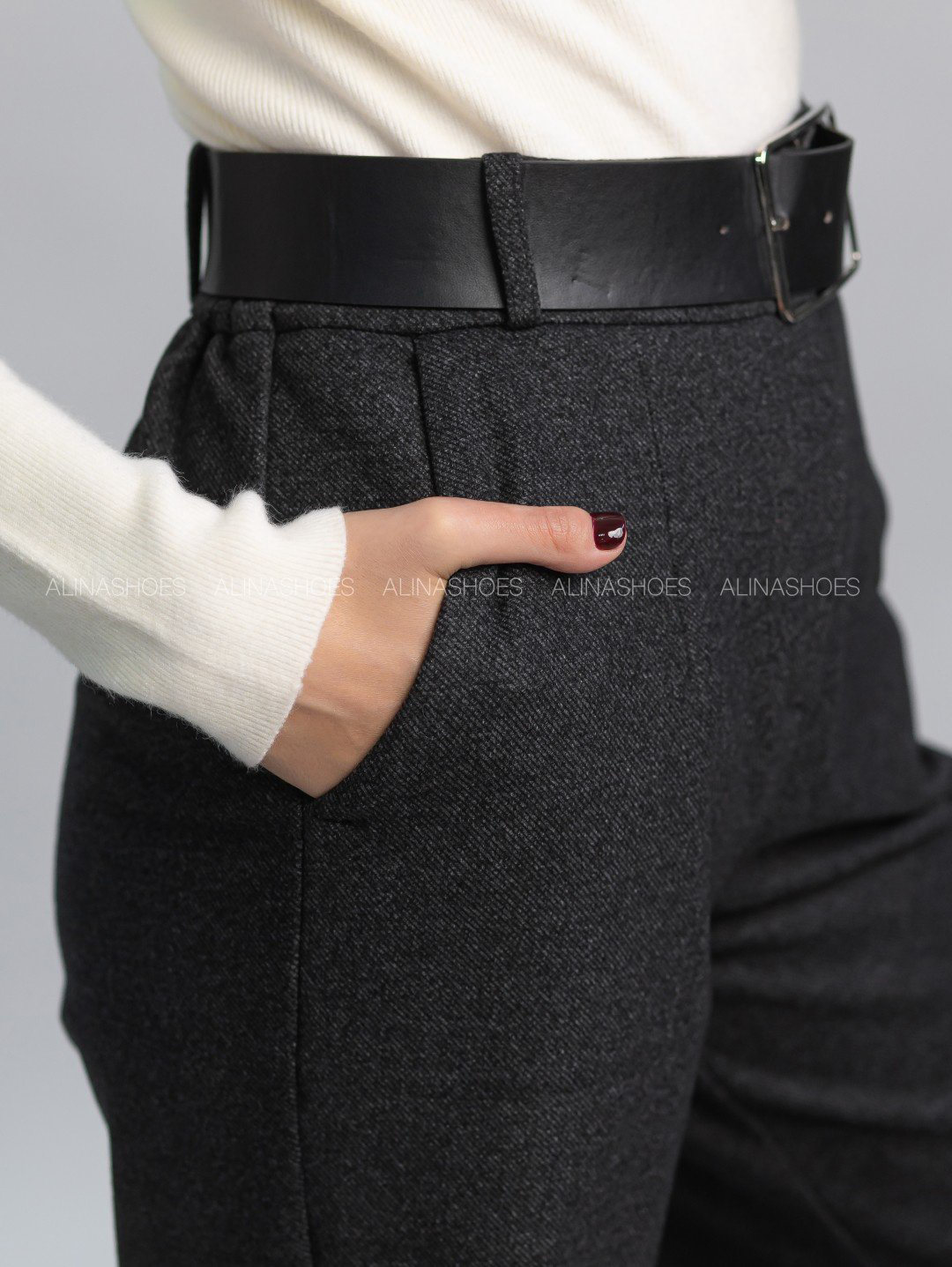 Повседневные брюки alinashoes серый купить,NaN