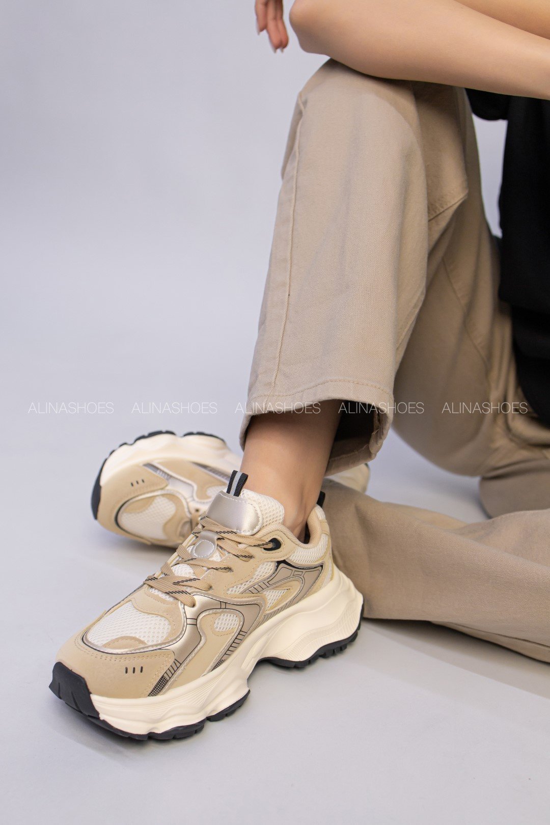 Кроссовки alinashoes бежевый купить,NaN