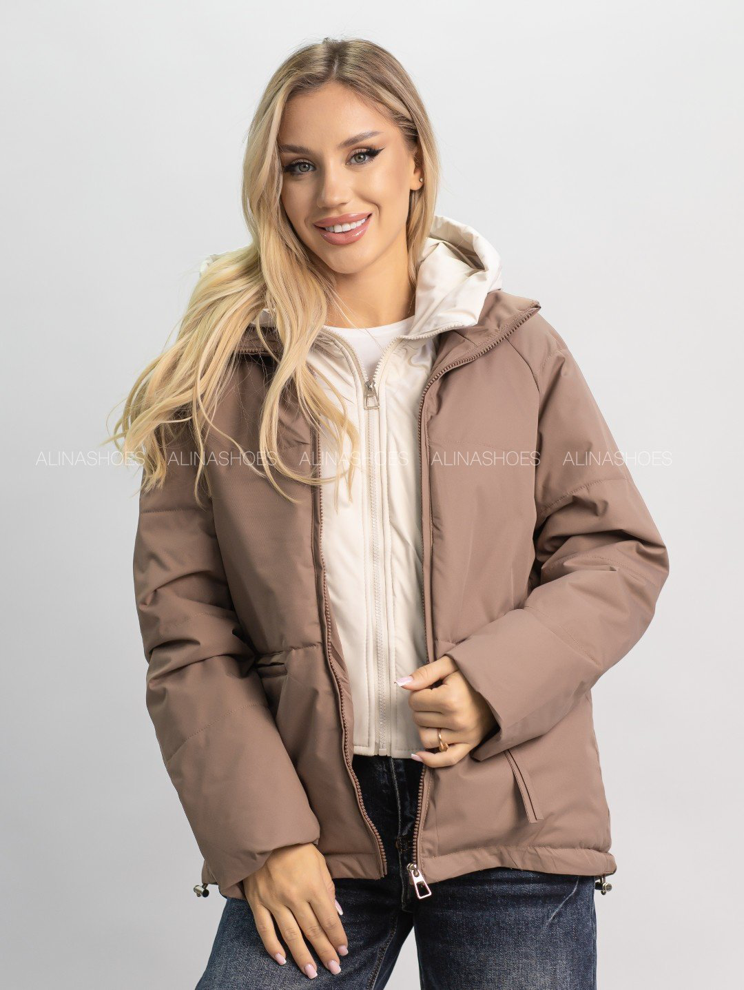Демисезонная куртка alinashoes коричневый купить,NaN
